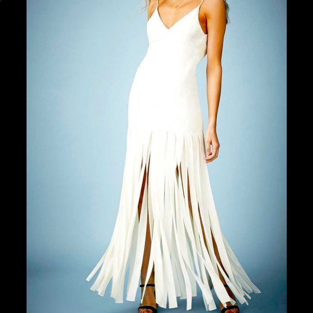 ISO Kate Moss Topshop Fringe Maxi Dress